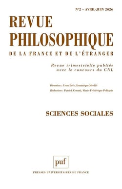 Revue philosophique de la France et de l'étranger n.151/2 : Avril-juin 2026