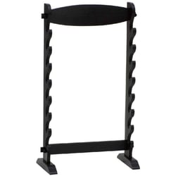 Support en bois noir mat 8 places