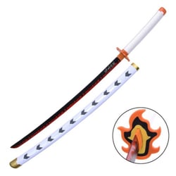 Katana décoratif en bambou inspiré de celui de Rengoku Kyojuro - Demon Slayer