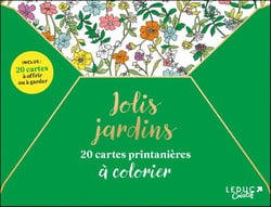 Jolis Jardins : 20 cartes printanières à colorier