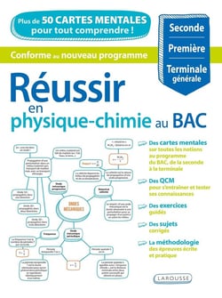 Réussir en physique-chimie au bac - 2de, 1re, Terminale générale - Plus de 50 cartes mentales pour tout comprendre !