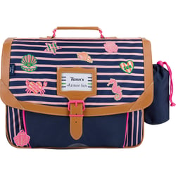 Cartable Tann's x Armor Lux - Bleu Marine - Océane - 2 compartiments
