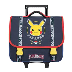 Cartable à roulettes La Plume Dorée - Pokémon - 2 compartiments