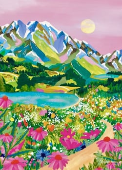 Puzzle 500 Pièces Pieces & Peace - Lever de Soleil sur les Alpes