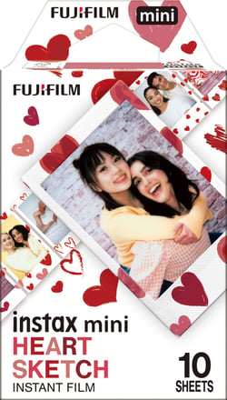 Film pour Instax mini FujiFilm - Monopack Coeur