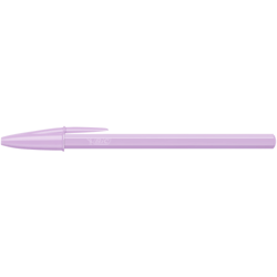 Stylo bille BIC - Cristal Pastel violet - Bleu - Pointe moyenne