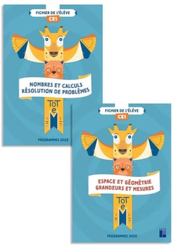 Totem : Mathématiques - CE1 - Fichier de l'élève en 2 volumes : Numération + Géométrie