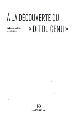 À la découverte du " Dit du Genji "