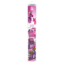 Lot de 100 pièces licorne paillettes - Plus Plus