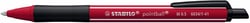 Stylo bille STABILO - Pointball Wildflowers Dhalia rouge - Bleu - Pointe moyenne