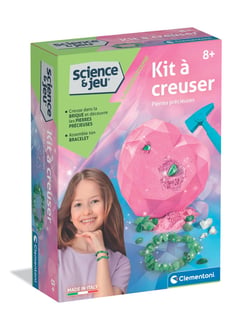 Kit à creuser Clementoni - Pierres précieuses