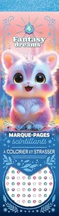 Marque-pages à strasser et à colorier BLEU