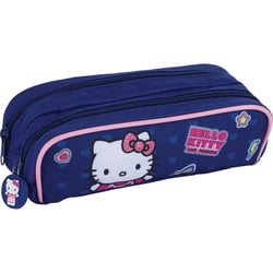 Trousse rectangulaire 2 compartiments Oberthur – Bleu marine – Hello Kitty