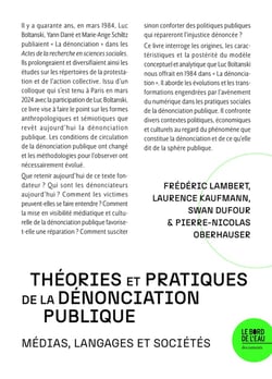 Théories et pratiques de la dénonciation publique : Médias, langages et sociétés