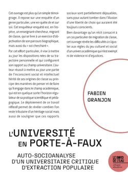 L'université en porte-à-faux : Auto-socioanalyse d'un universitaire critique d'extraction populaire