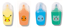 Lot de 4 surligneurs Pokémon 