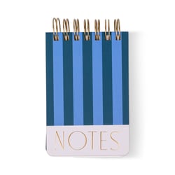 Bloc notes - Spiral - Rayures épaisses bleues