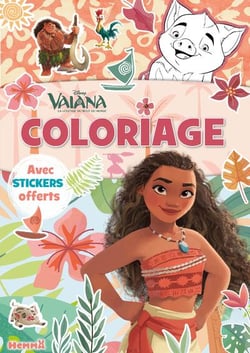 Disney Vaiana - Coloriage avec stickers offerts (Vaiana, Pua et Maui)