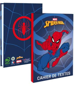 Cahier de textes 2026/2027 La plume dorée - 15,5 x 21 cm - Spiderman