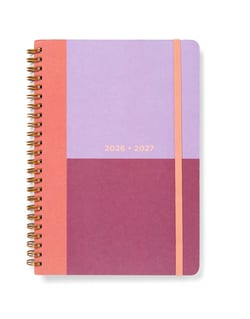 Agenda scolaire semainier 2026/2027 Lett's - A5 - Raspberry