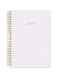 Agenda scolaire semainier 2026/2027 Lett's - Lilas - A5 - Stripes