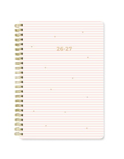Agenda scolaire semainier 2026/2027 Lett's - Rose - A5 - Stripes