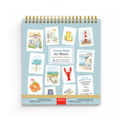 Carnet de voyage La Petite Epicerie - Air Marin - 20 cartes postales à peindre - Papier aquarelle - 350 g/m²