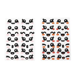 Lot de 28 autocollants Tim & Puce Factory - Visages kawaii junk food