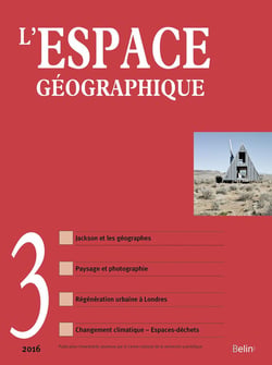 L'ESPACE GEOGRAPHIQUE n.2016/3