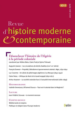 Revue d'Histoire Moderne et Contemporaine n.63 : avril-juin 2016 Tome 2