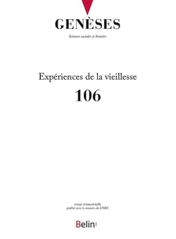 Revue Genèses n.106 : expériences de la vieillesse - mars 2016