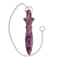 Pendule égyptien Thot gravé - Rhodonite