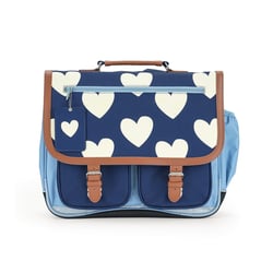 Cartable Cultura - coeur bleu - 4 compartiments 