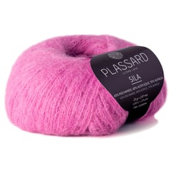 Pelote de fil à tricoter - Plassard - Sila - Rose bonbon 035