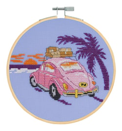 Kit point de croix D.M.C - La Coccinelle rose