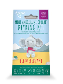 Mini porté-clés Amigurumi Anchor - Éléphant 