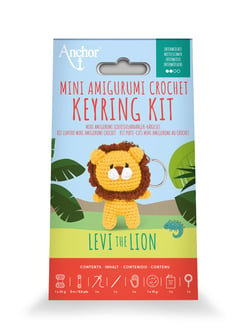 Kit crochet amigurumi Anchor - Mini porte-clés Levi le lion