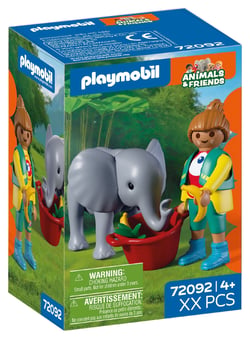 PLAYMOBIL® - Zoo : Éléphanteau et gardien de zoo - 72092