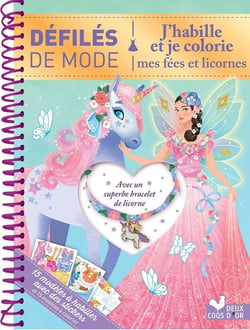 Défilés de mode - J'habille et je colorie mes licornes et fées