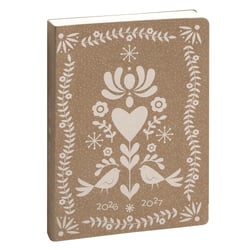Agenda scolaire journalier 2026/2027 Exacompta - Blanc - 12 x 17 cm - Folk