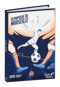Agenda scolaire journalier 2026/2027 Quo Vadis - 12 x 17 cm - Olympique de Marseille