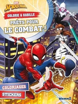 Marvel Spider- Man - Colorie & Habille - Prêts pour le combat ! - Coloriages - Stickers