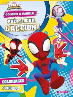 Marvel Spidey et ses amis extraordinaires - Colorie & Habille - Prêts pour l'action ! - Coloriages - Stickers