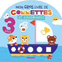 Mon gros livre de gommettes et coloriages - 3 ans - Avec gommettes repositionnables