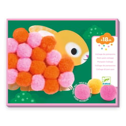 Pompons Djeco - animaux et ronds