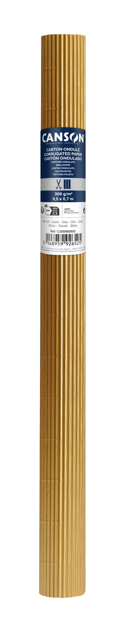 Rouleau de carton ondulé Canson® - or - 50 x 70 cm - 300 g/m² 