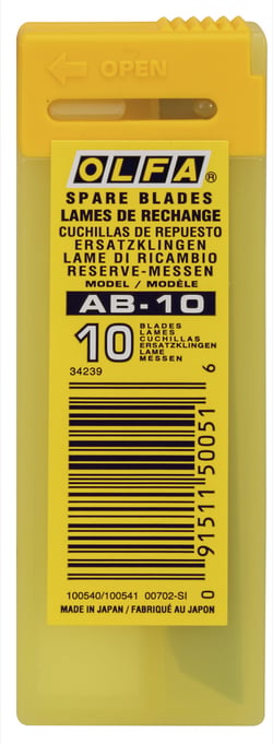 Olfa AB-10 - Lame de cutter pour massicot (pack de 10)
