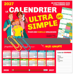 Frigobloc : Le calendrier Ultra Simple pour une famille organisée (édition 2027)