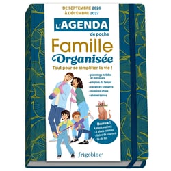 L'agenda de poche 2027 de la famille organisée - bleu (de sept. 2026 à déc. 2027)