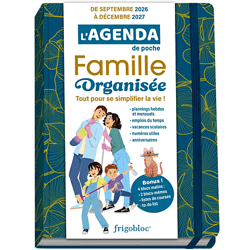 L'agenda de poche 2027 de la famille organisée - bleu (de sept. 2026 à déc. 2027)